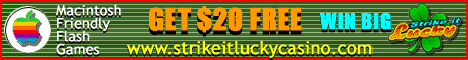 strike it lucky $20 free casino bonus